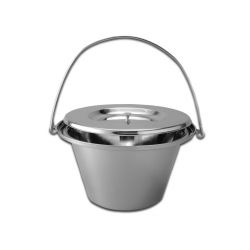 Seau Commode en Inox - Avec Couvercle - 5L