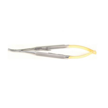 T.C. Micro Porte-Aiguille Ligne Gold Barraquer - 13cm - Bouts Lisses