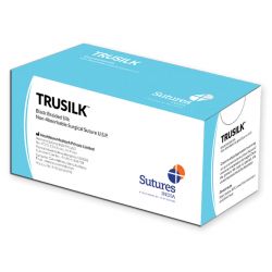 Suture Trusilk Non Résorbable - Calibre 2/0 - Forme 3/8 - Aiguille 26mm - 45cm