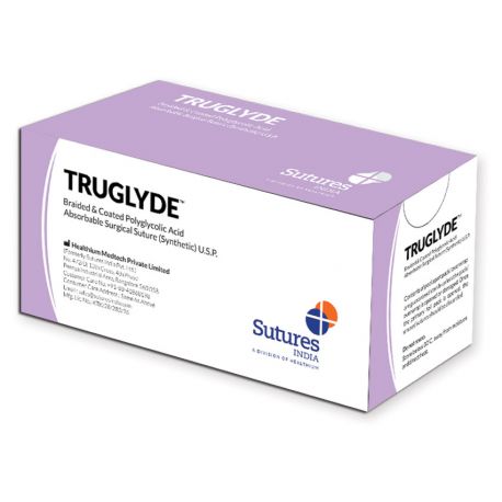 Suture Truglyde Résorbable - Calibre 3/0 - Forme 3/8 - Aiguille 19mm - 45cm