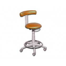 TABOURET - avec anneau - métal abricot