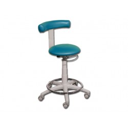 TABOURET - avec anneau - métal bleu marine