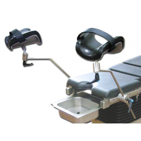 SUPPORT DE JAMBE AVEC VALVE RADIOTRANSPARENTE ET COUSSIN - couple