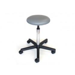 TABOURET - gris - avec roulettes