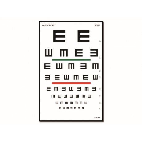 Tableau Optométrique Tumbling "E" - 6m