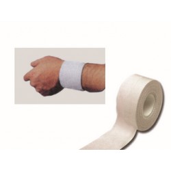 BANDE DE TISSU BLANC - 14 m x 3.8 cm - pour poignet