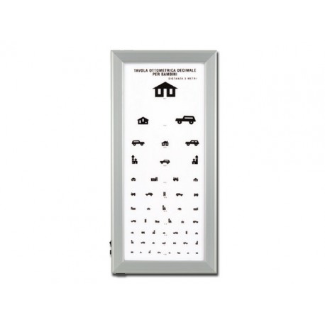 Tableau Optométrique Ultra-Fin LED - Enfants