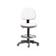 TABOURET AVEC DOSSIER ET HAUTEUR RÉGLABLE - blanc (FP 6)