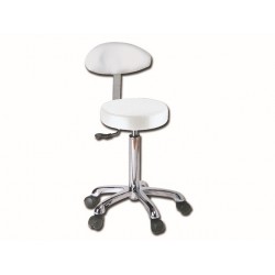 TABOURET AVEC DOSSIER - blanc