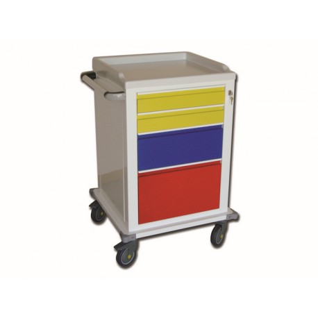 CHARIOT MODULAIRE - peint - 2 + 1 + 1 tiroirs