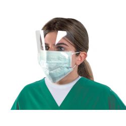 Masque Chirurgical Maskop avec Visière - Elastiques - Boite de 50