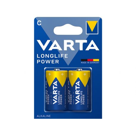 Piles Alcalines Varta - Half Torch C - Paquet de 2