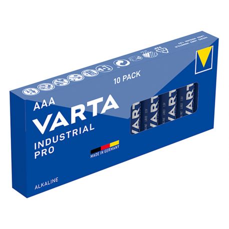 Piles Alcalines Varta Industrial - Ministilo AAA - Boite de 10