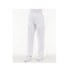 Pantalon en Coton Blanc - Unisexe - XS à XXL
