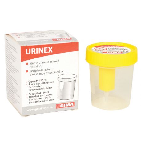 Flacon Urine avec Point de Prélèvement - 120ml - Boite de 100