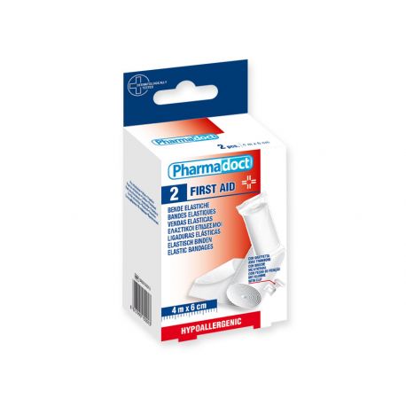 Pharmadoct bandes élastiques 4m x 6cm - caisse de 6 boîtes de 2