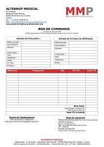 Bon de commande MMP (Matériel Médical Professionnel) 2018